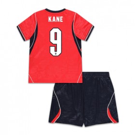 England Harry Kane #9 Borta Kläder Barn VM 2026 Kortärmad (+ Korta byxor)